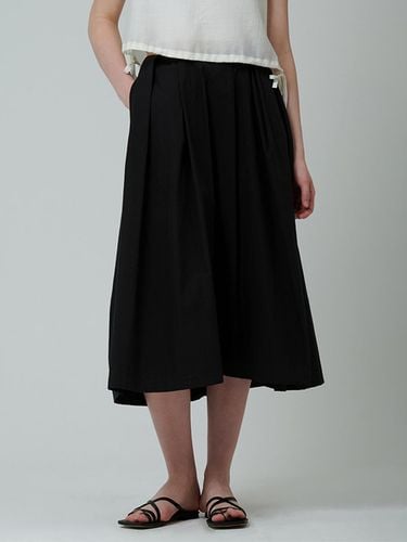 Pintuck Flare Volume Skirt Black - PINBLACK - Modalova