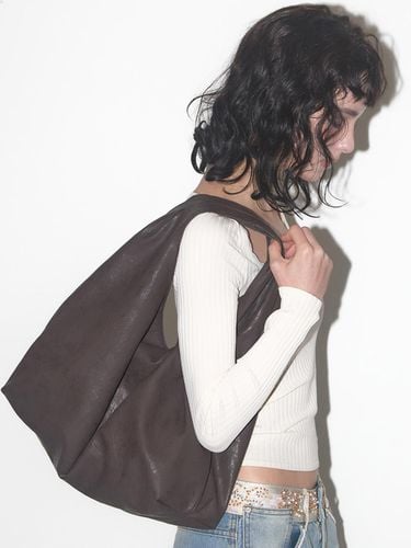 Draped Shoulder Bag [Vintage Brown] - PICEA - Modalova