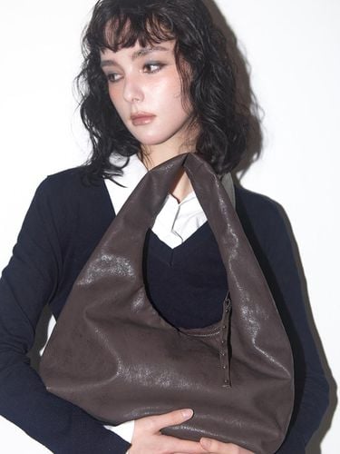 Leather Hobo Bag [Vintage Brown] - PICEA - Modalova