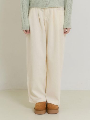 RETRO COZY CORDUROY PANTS_IVORY - PINK PINEAPPLE - Modalova