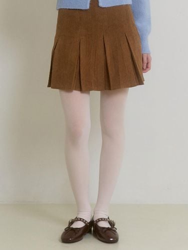 CUDDLE CORDUROY PLEATS SKIRT_BROWN - PINK PINEAPPLE - Modalova