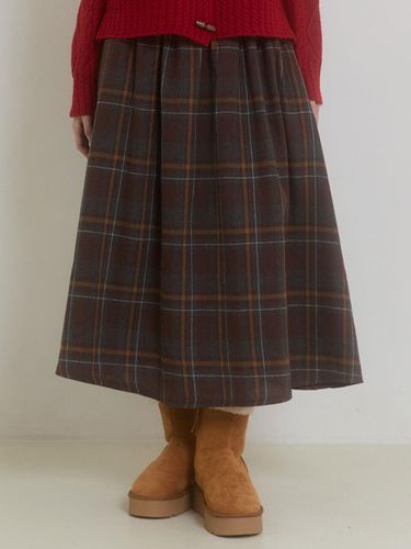 VINTAGE FLOW CHECK SKIRT_BROWN - PINK PINEAPPLE - Modalova