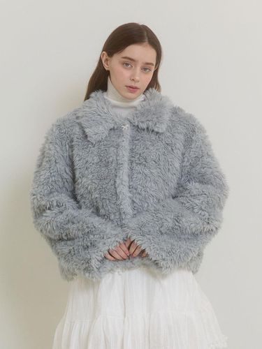 WINTER GLOW FUR JACKET_SKY BLUE - PINK PINEAPPLE - Modalova