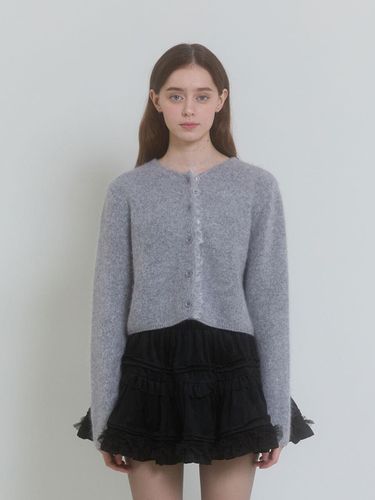 LACE FRILL CARDIGAN_GREY - PINK PINEAPPLE - Modalova