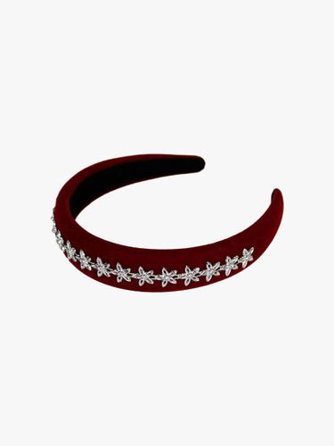 TWINKLE VELVET HAIRBAND_BURGUNDY - PINK PINEAPPLE - Modalova