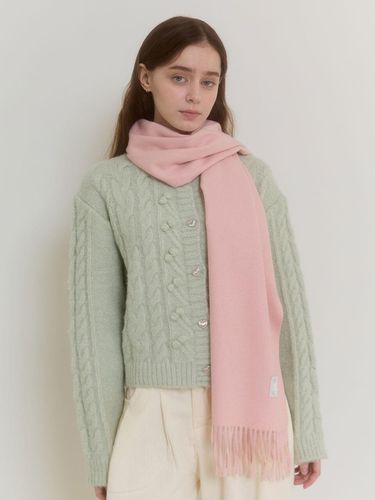 PLUSH WOOL MUFFLER_PINK - PINK PINEAPPLE - Modalova