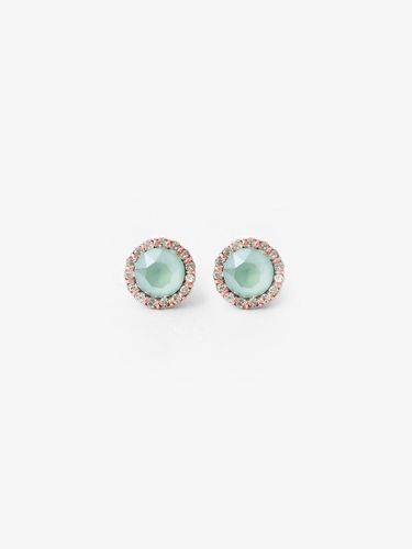 Pastel-Tone Elijah Round Crystal Earrings - JUDY AND PAUL - Modalova