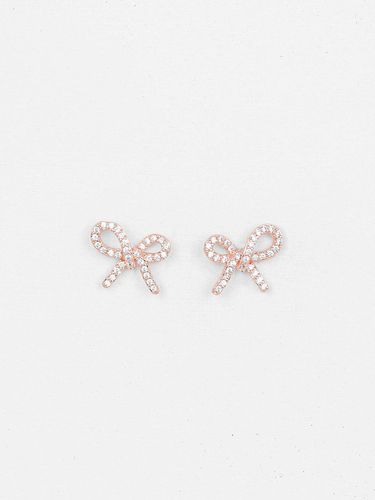 Diana Crystal Knot Point Ribbon Earrings - JUDY AND PAUL - Modalova