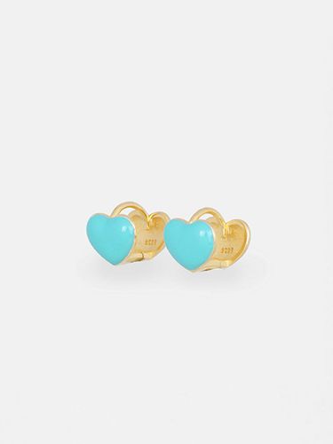 Henri Turquoise Heart Ring Earrings - JUDY AND PAUL - Modalova