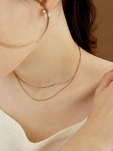 Yulia Double Line Chain Necklace - JUDY AND PAUL - Modalova