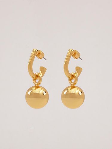 Golden Ball Earrings - viollina - Modalova