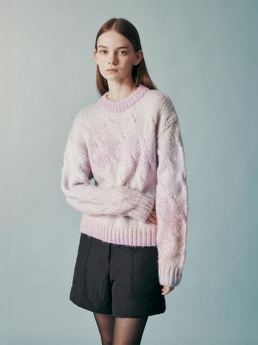 WOOL BLEND CABLE - KNIT TOP SHERBET - RE RHEE - Modalova