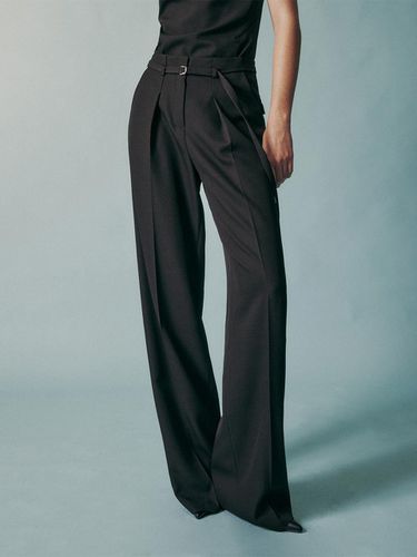 STRAIGHT LEG BELTED TROUSER BLACK - RE RHEE - Modalova