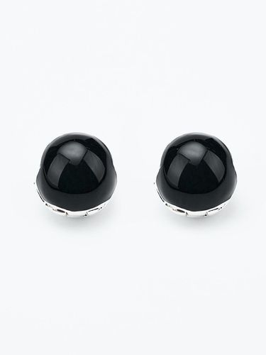 Enamel Ball Earrings_Black_2colors - viollina - Modalova