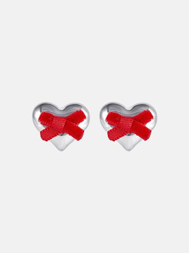 Muse Heart and Ribbon Holiday Earrings - JUDY AND PAUL - Modalova