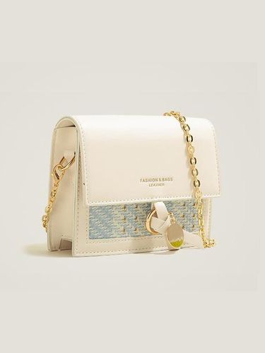 Tweed chain mini cross bag WHITE - LOOKING4U - Modalova