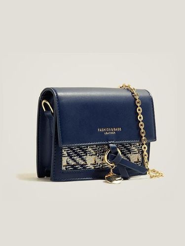 Tweed chain mini cross bag NAVY - LOOKING4U - Modalova