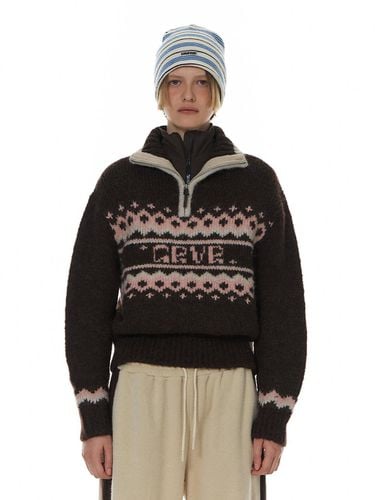 WT GRVR NORDIC HALF ZIP UP KNIT (3COLOR) - grove - Modalova