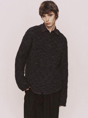 Men's Loose Fit Round-Neck Knitwear - INSTANTFUNK - Modalova