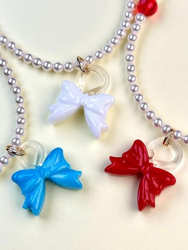 Mini Ribbon Necklace (3 colors) - eclore - Modalova