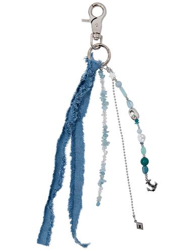 OCEAN BEADS MIX ANCHOR KEYRING [BLUE] - runningHIGH - Modalova