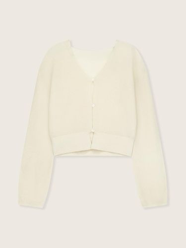 Mule Mohair Cardigan (Light beige) - UMER - Modalova