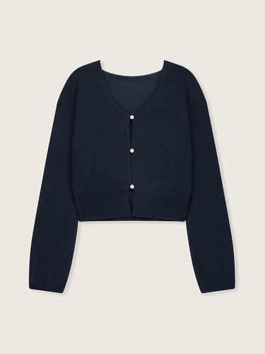 Mule Mohair Cardigan (Midnight navy) - UMER - Modalova