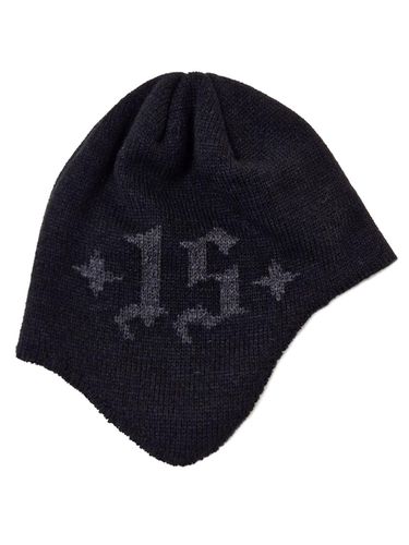 EARFLAP JACQUARD BEANIE [BLACK] - runningHIGH - Modalova