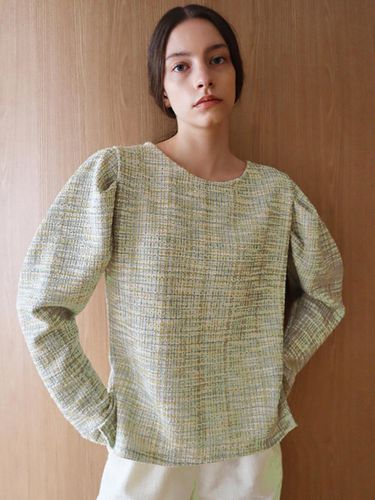 Tweed Puff Green T-Shirt_Tweed Puff Green TS - DAMAGE MNEMONIC - Modalova