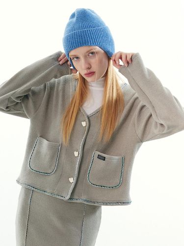 RAINBOW STITCH CARDIGAN (GRAY) - OoH-AHh! - Modalova