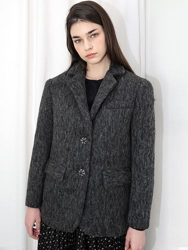 Mohair charcoal jacket _ Mohair Charcoal JK - DAMAGE MNEMONIC - Modalova