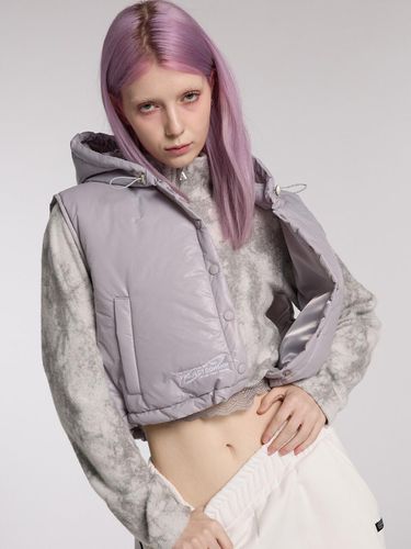 GLOSSY PUFFER VEST (GRAY) - OoH-AHh! - Modalova