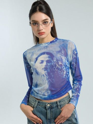 GIRLS FACE T SHIRT (BLUE) - OoH-AHh! - Modalova