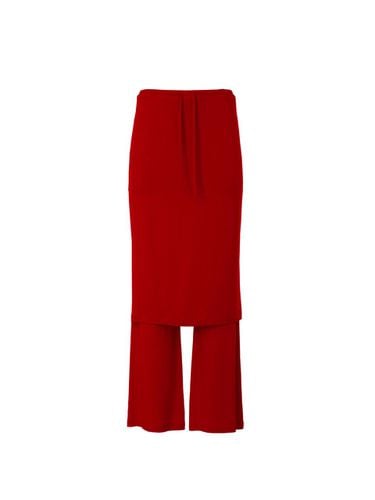 Smooth Long Skirt Pants, Red - FRANKLY! - Modalova