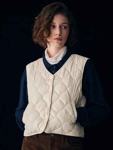 V-neck padded vest [CREAM] / WBD4L08518 - GENERAL IDEA - Modalova