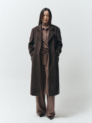 BASIC SINGLE LONG COAT, BROWN - MMAK - Modalova