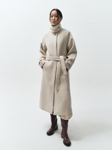 WOOL BLEND BALMACAAN LONG COAT - MMAK - Modalova