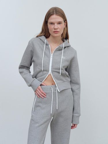 EARTH HOODIE ZIP - UP TOP - GRAY - YUSE - Modalova