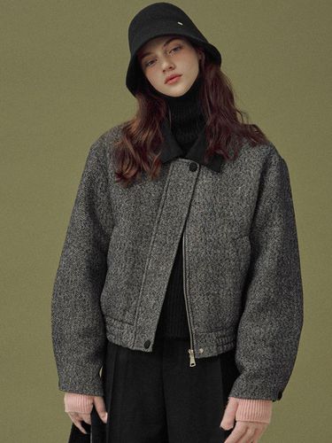 Bologna Wool Herringbone Bomber Jumper (Woo - TWEE - Modalova