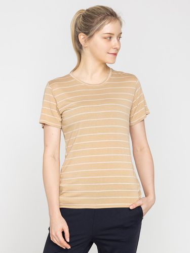 Stripe Short Sleeve T-Shirt DTF1S 3015 3colo - DURAN - Modalova