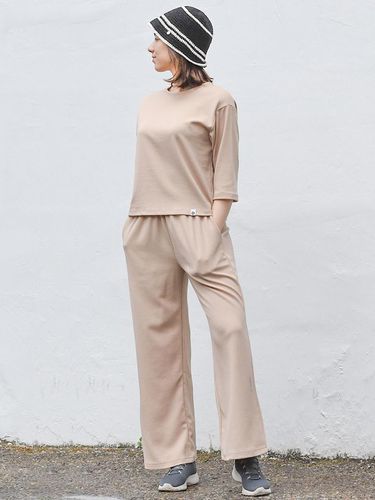 Back Ripple 7 Oversized Shirt & Wide Pants Set DTF - DURAN - Modalova