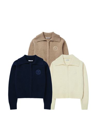 Cornell Collar Knitwear Zip-up_(3 colors) - ULKIN CANVAS - Modalova