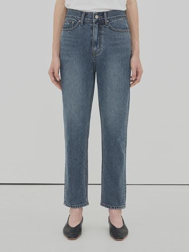 STRAIGHT DENIM PANTS - MID BLUE - LESEIZIEME - Modalova