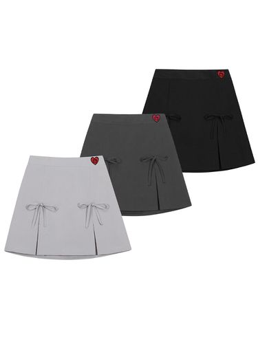 Betty Boop Ribbon Pleats BANDING Mini Skirt_(3 Col - ULKIN CANVAS - Modalova