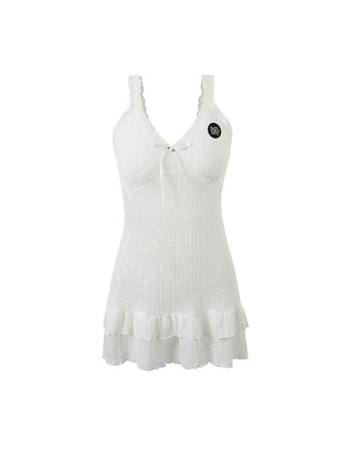 Betty Boop Vintage Double Lace Slip Mini dress_Whi - ULKIN CANVAS - Modalova