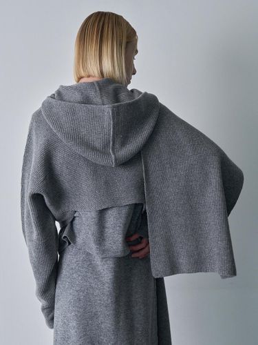 WOOL HOODY BOLERO (Grey) - pelote - Modalova