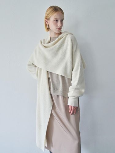 WOOL HOODY BOLERO (Off White) - pelote - Modalova