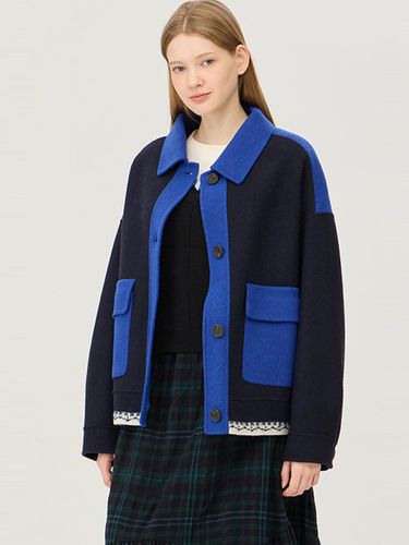 River Knit Short Coat_BACT66461DN - Benetton - Modalova