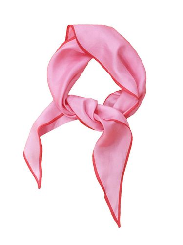 Silk Coloured Scarf (Pink) - pelote - Modalova