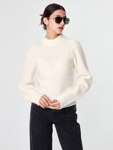 Mohair Half Neck Shirring Knit () - pelote - Modalova